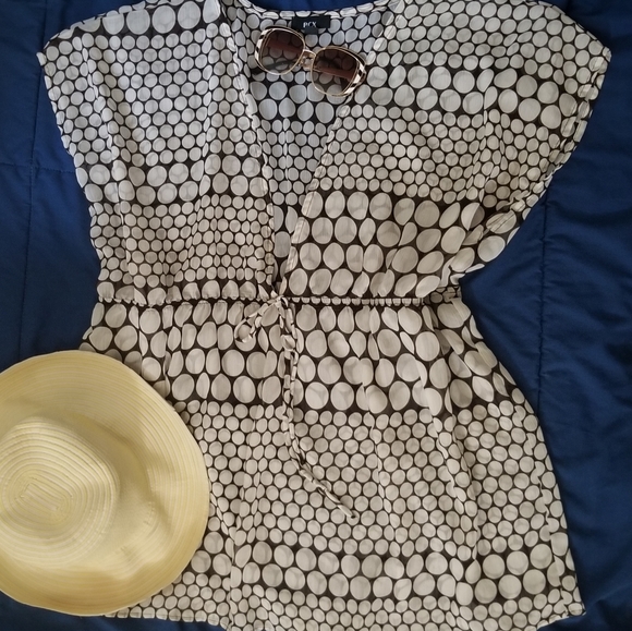 Accented waist swimsuit cover up by BCX - Picture 7 of 7